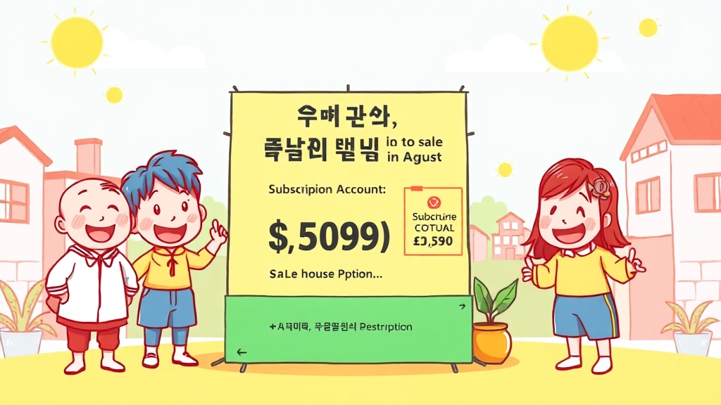 청약 조건 및 일정 (cartoon 스타일)