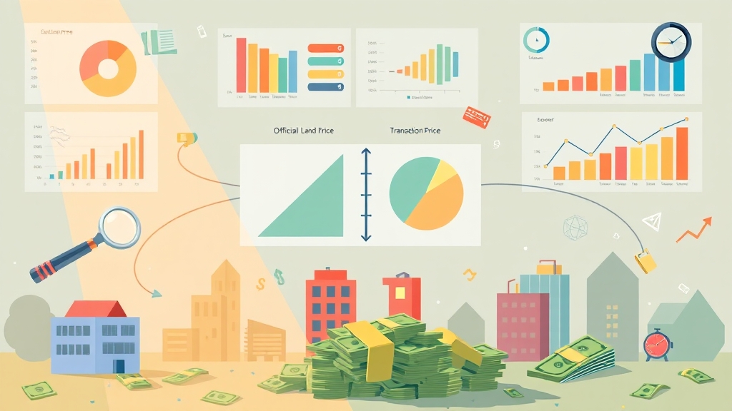 공시지가 vs 실거래가, 왜 차이가 날까? (cartoon 스타일)