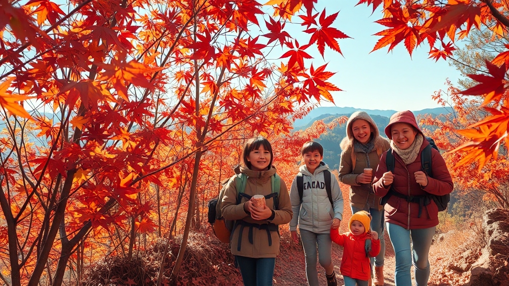 가을 단풍 등산, 궁금증 해결 (realistic 스타일)
