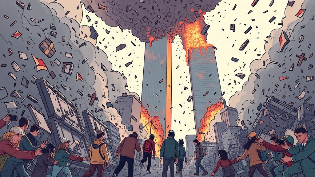 9.11 테러의 교훈 (cartoon 스타일)