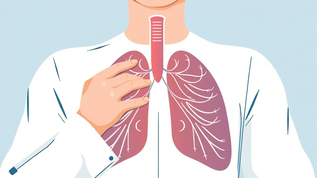 가래, 우리 몸이 보내는 건강 신호와 관리법 A to Z 9 가래 배출을 돕는 자세와 운동, 그리고 병원 방문 시점 (illustration 스타일)