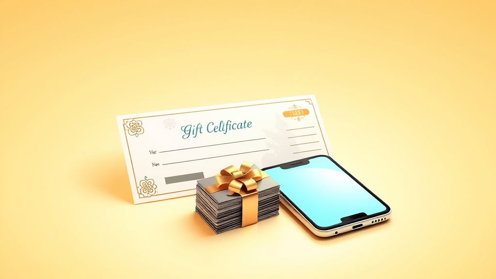 상품권 활용, 똑똑하게 현금 만들기 (illustration 스타일)