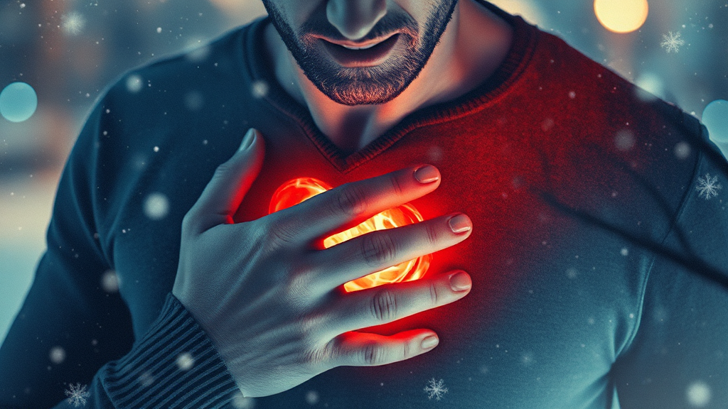 심근경색의 위험성과 전조 증상 (watercolor 스타일)