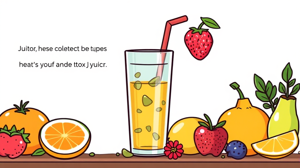 해독 주스 섭취 시 주의사항 및 추가 팁 (cartoon 스타일)