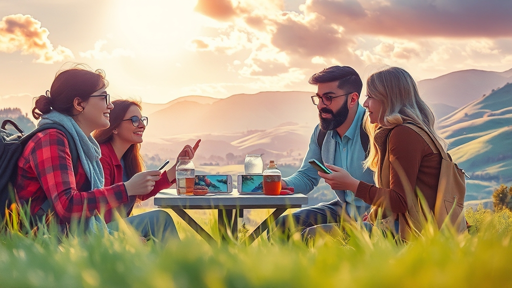 여행 정보 앱: 정보 공유 & 소통 (watercolor 스타일)