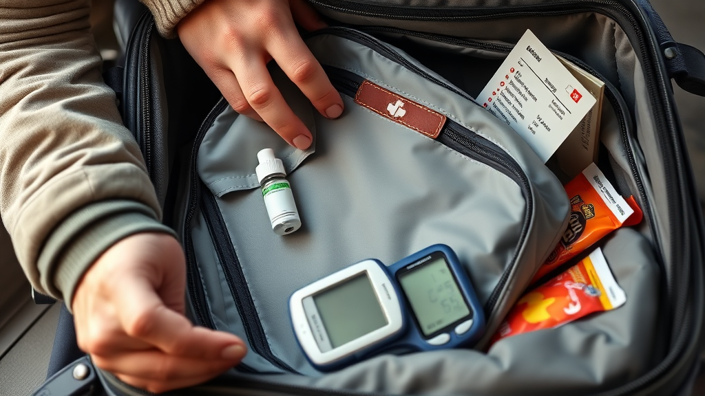 당뇨 환자의 해외여행, 인슐린 관리 체크리스트 (realistic 스타일)