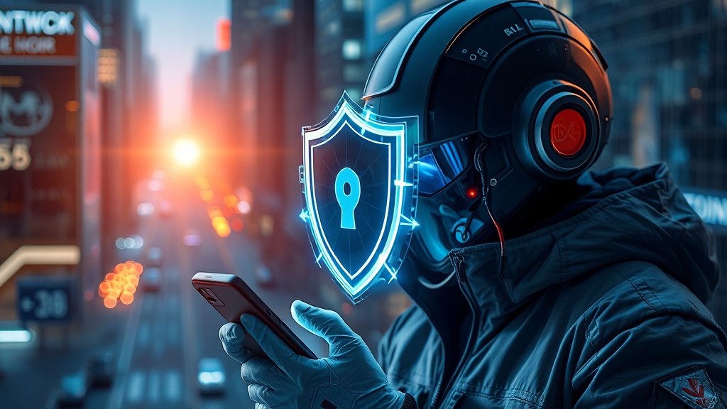 스마트폰 보안 강화법 (realistic 스타일)