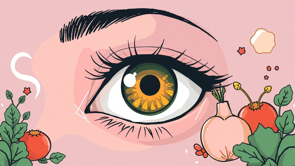 황반변성 예방 및 관리 (illustration 스타일)