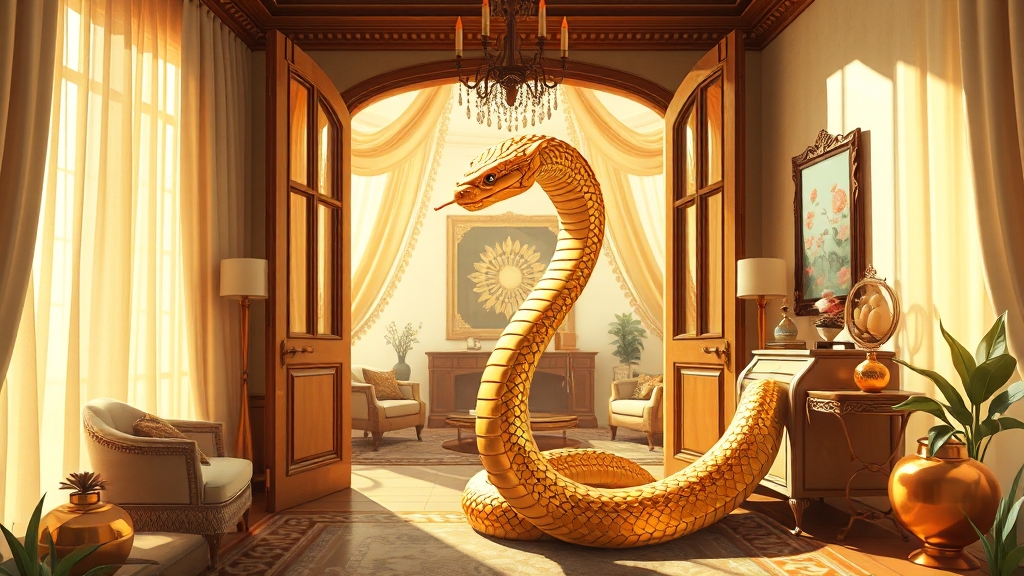 뱀 꿈: 긍정 vs 부정 의미 (illustration 스타일)