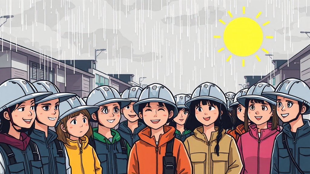 지역 사회의 노력 (cartoon 스타일)
