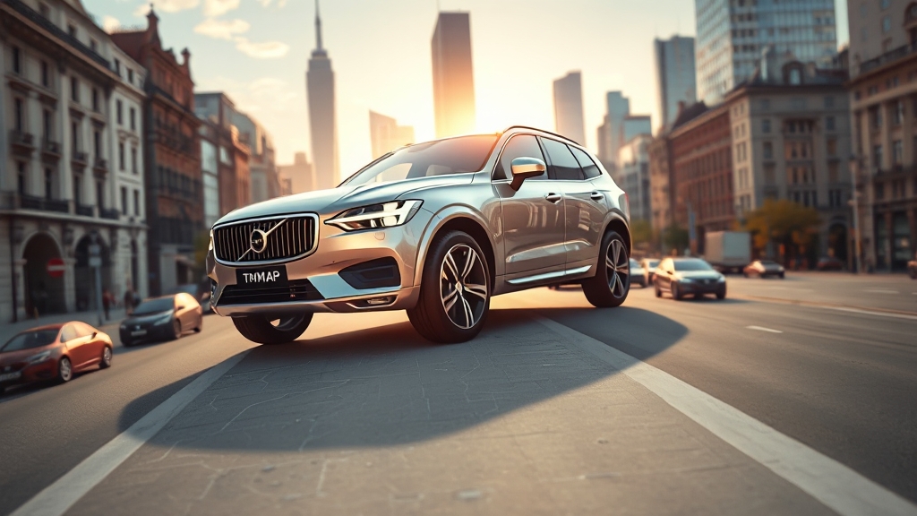 XC60 안전 기능 및 첨단 기술 (realistic 스타일)