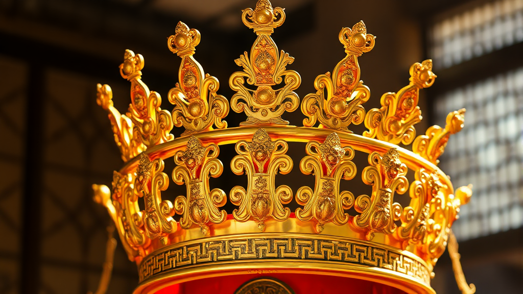 신라 금관, 직접 경험하세요! (realistic 스타일)