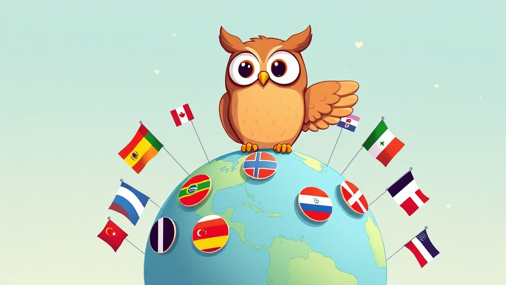 듀오링고란 무엇일까요? (illustration 스타일)