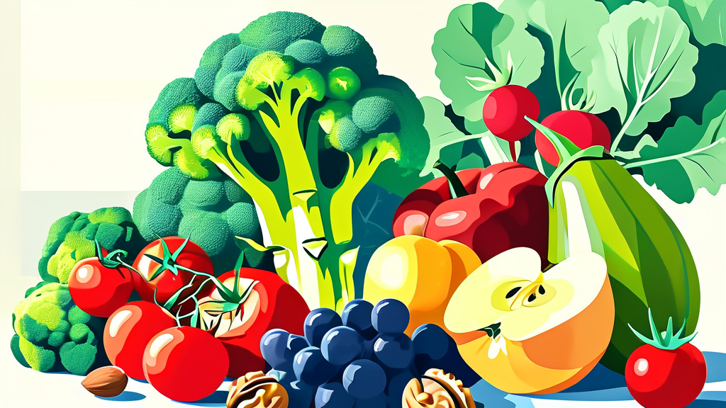 폐 기능 향상을 위한 특별 효능 식품 (illustration 스타일)