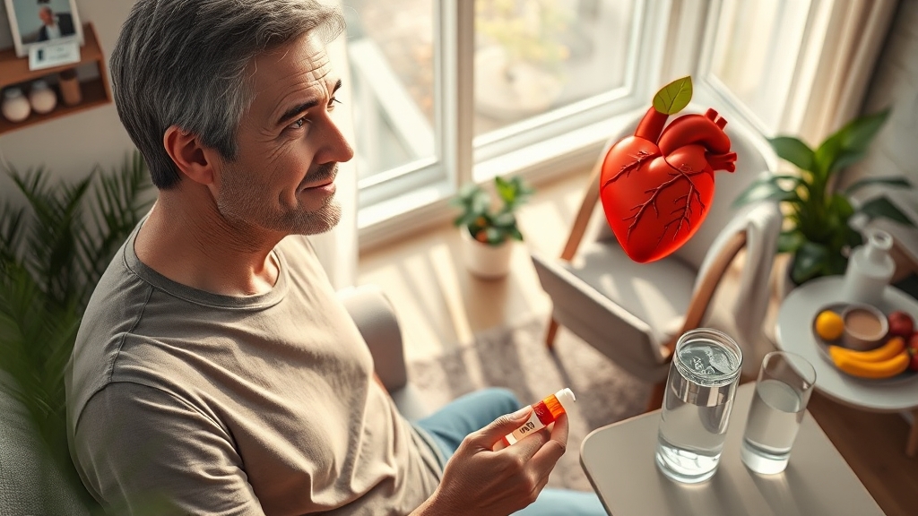 협심증 치료: 약물과 생활 습관 (realistic 스타일)