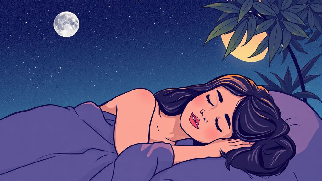 식물성 멜라토닌 효과 및 효능 (illustration 스타일)