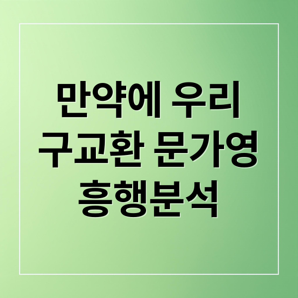 만약에 우리
구교환 문가영
흥행분석 (만약에 우리 구교환 문가영)