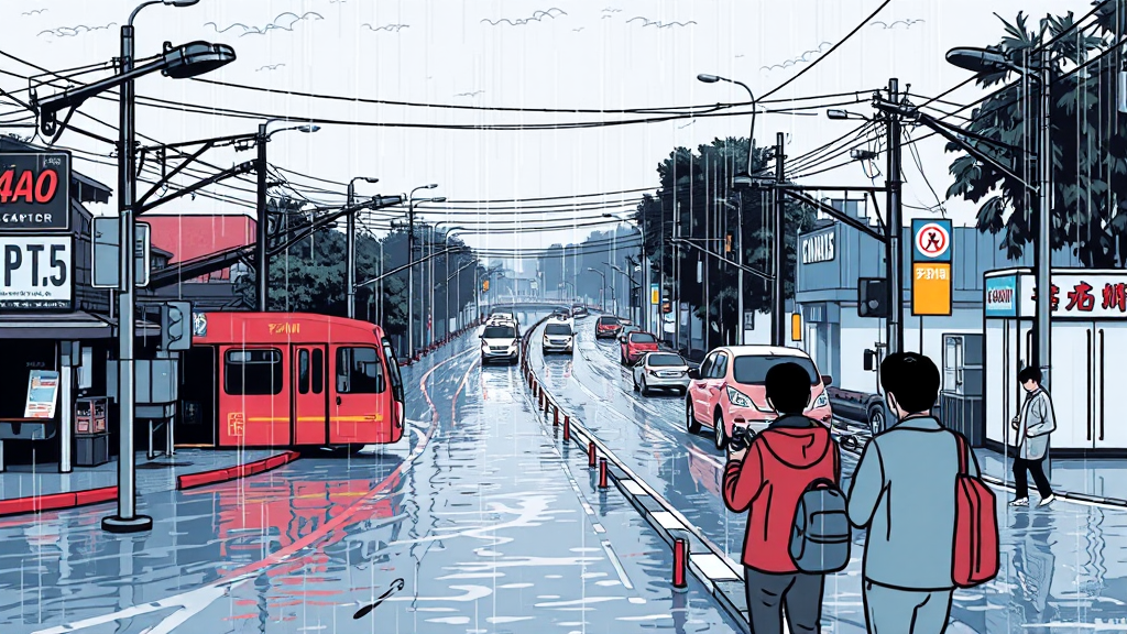 CCTV를 활용한 상황 파악 (illustration 스타일)