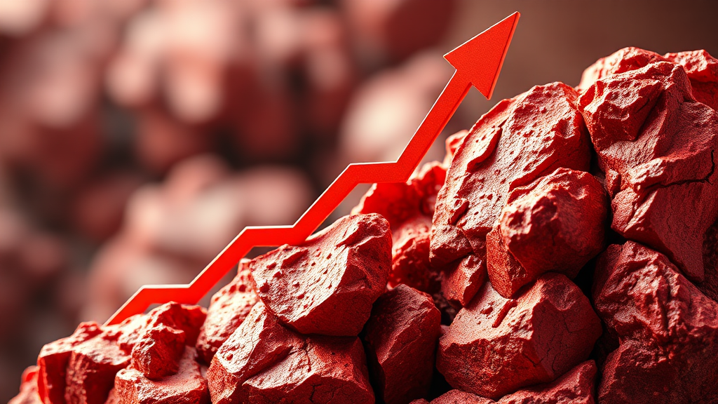 구리 가격 변동 추이 (realistic 스타일)