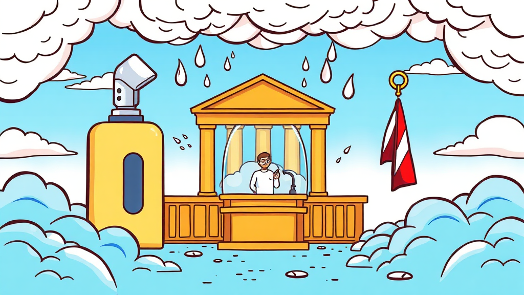 국가 배상 책임 인정 (cartoon 스타일)