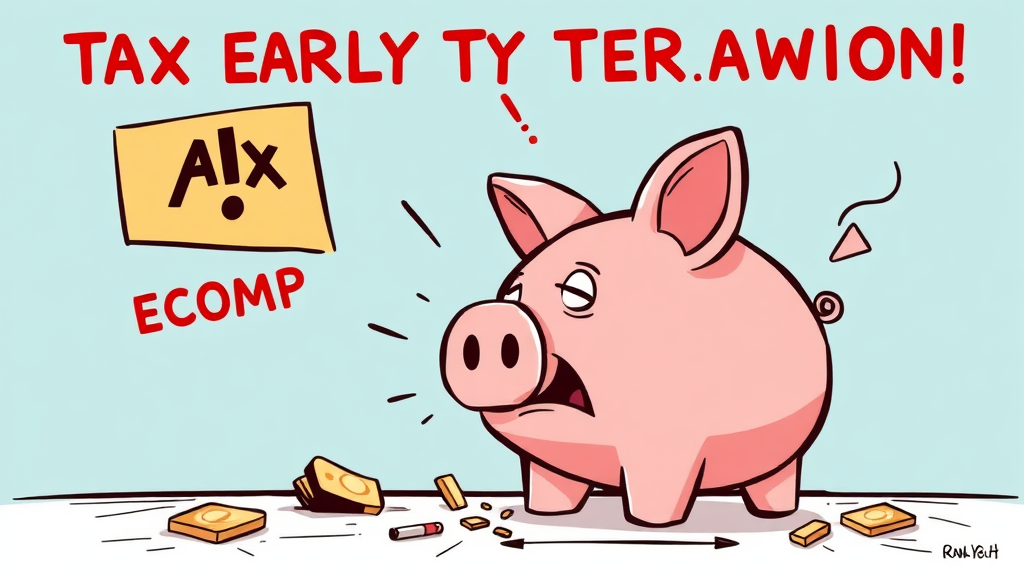 ISA 중도 해지, 세금 폭탄? (illustration 스타일)