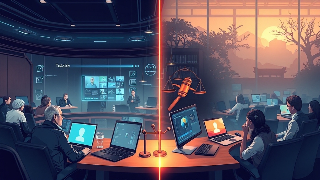 전자소송 장점과 단점 비교 (illustration 스타일)