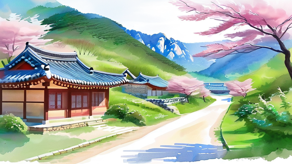 월출페이와 함께하는 영암 여행: 사용처 및 꿀팁 (watercolor 스타일)