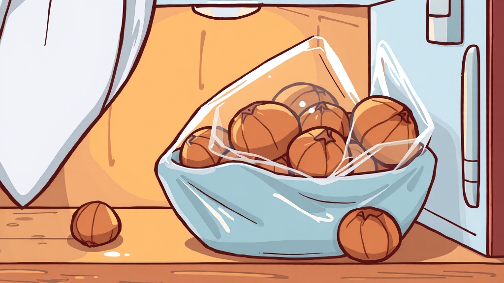 밤 보관법 (cartoon 스타일)