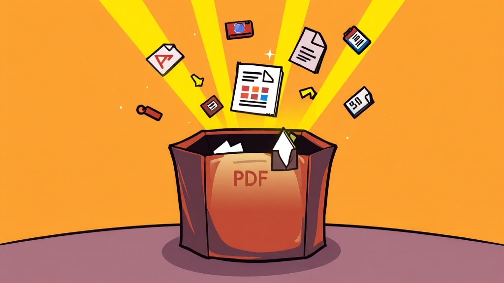PDF 변환 기능: HWP, Word, Excel 자유자재로! (cartoon 스타일)