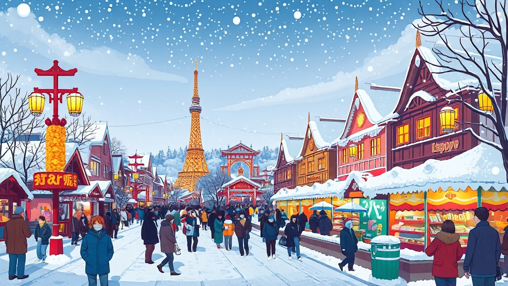 겨울 낭만, 홋카이도 삿포로 (cartoon 스타일)