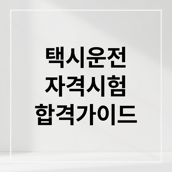 택시운전
자격시험
합격가이드 (택시 운전 자격 시험 기출문제)