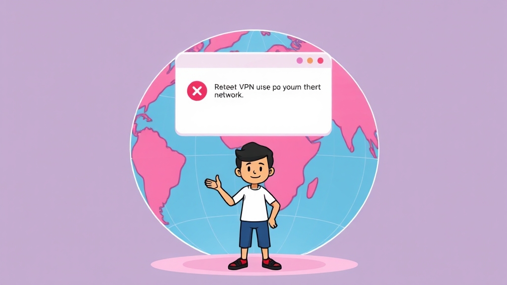 VPN & 해외 IP 사용 시 해결 (cartoon 스타일)