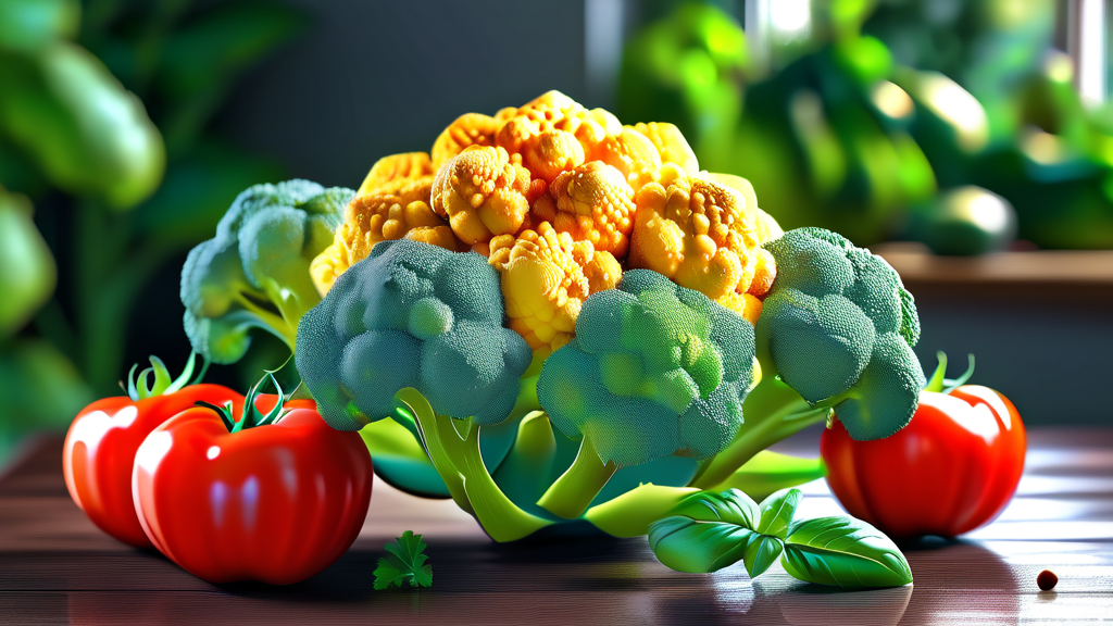 브로콜리, 면역력과 뼈 건강을 지키는 슈퍼푸드 (realistic 스타일)