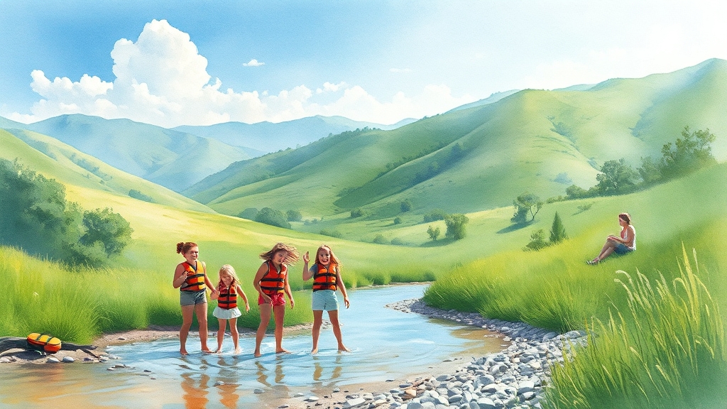 계곡 정보: 안전 및 물놀이 팁 (watercolor 스타일)