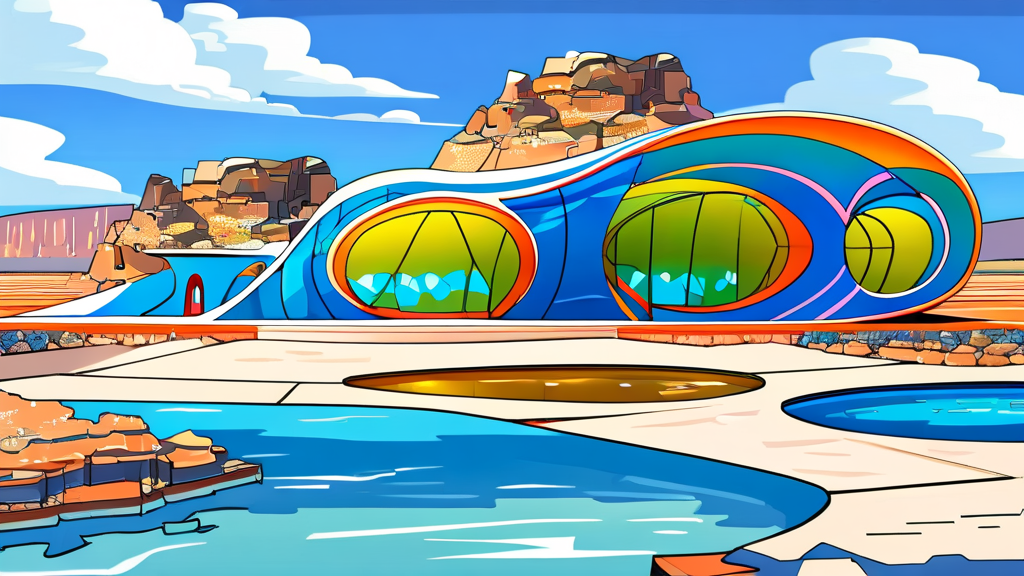 동네 한 바퀴 속 유리 박물관의 특별한 의미 (cartoon 스타일)