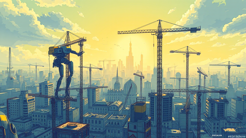 우크라이나 재건 테마와 주가 영향 (illustration 스타일)