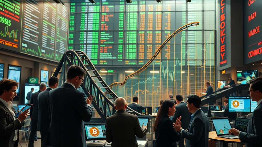 비트코인 가격 변동성 (realistic 스타일)