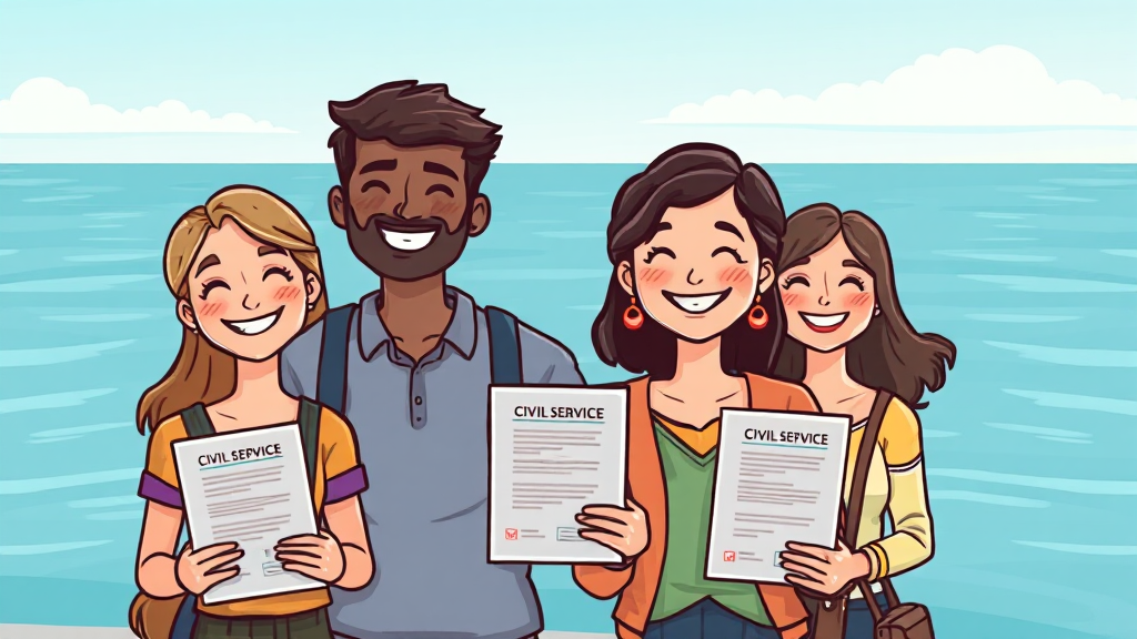 남해군청 민원 서비스 안내 (cartoon 스타일)