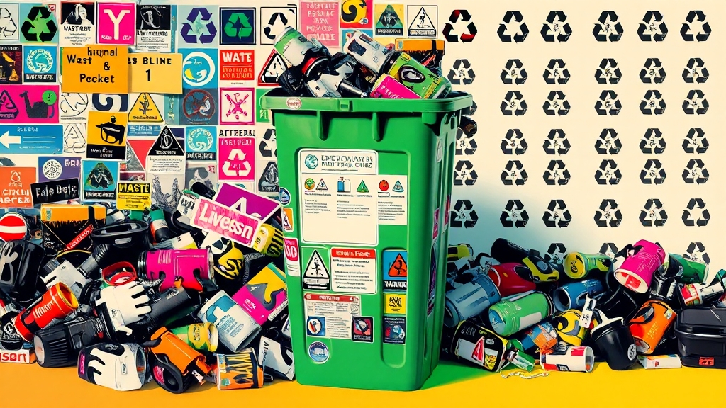 폐기물 처리 시 꼭 알아야 할 사항 (popart 스타일)
