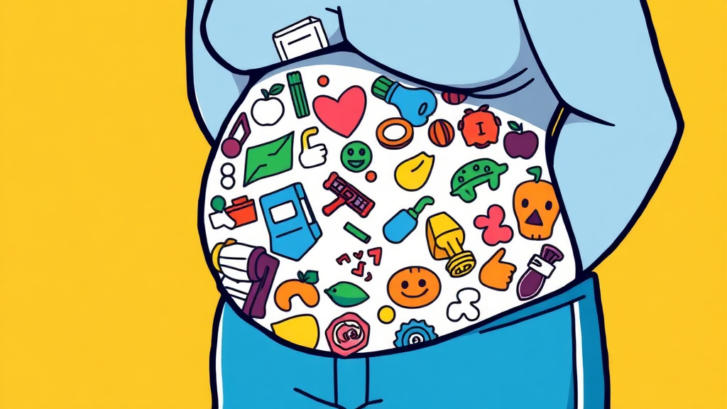 복부 팽만의 흔한 원인 파헤치기 (cartoon 스타일)