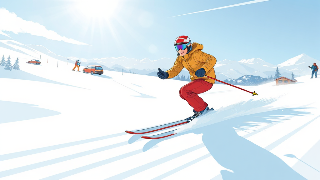 스키장 개장일 한눈에 보기 (illustration 스타일)