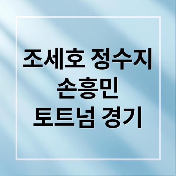 조세호 정수지
손흥민
토트넘 경기 (조세호 정수지 토트넘 손흥민)