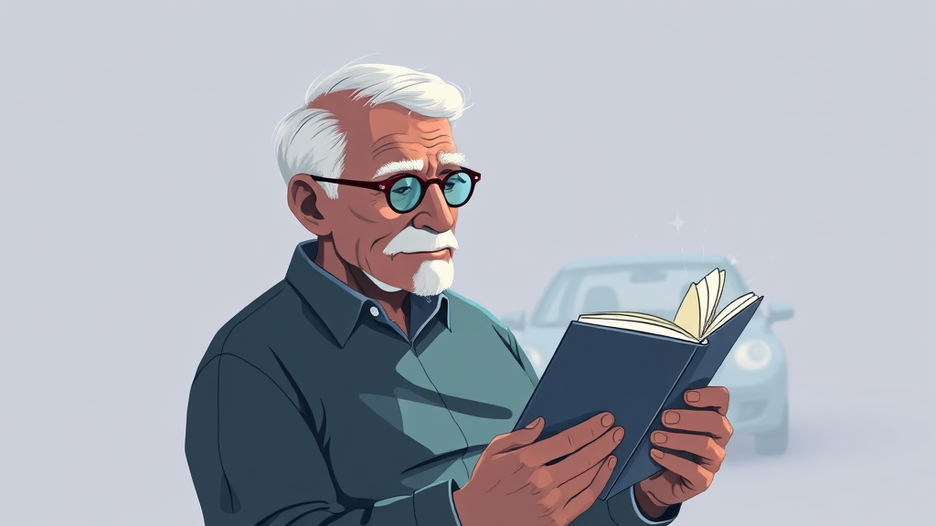 백내장 수술 시기 결정 (illustration 스타일)