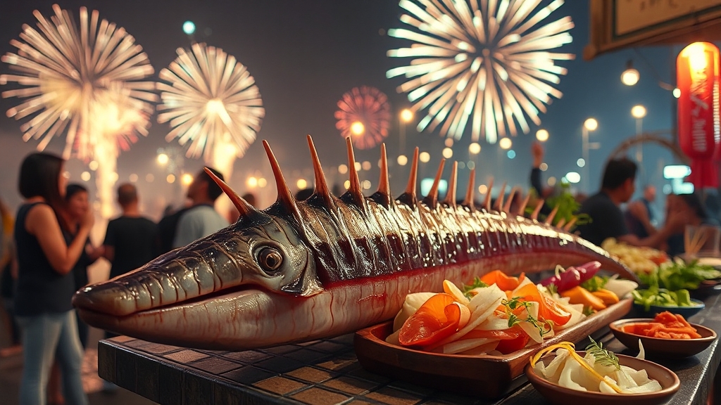 맛과 즐거움이 있는 축제 (realistic 스타일)