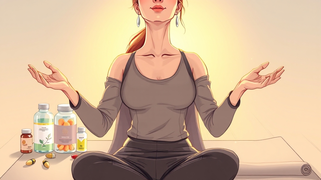 영양제 복용, 긍정적 효과 (illustration 스타일)