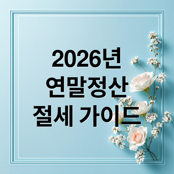 2026년
연말정산
절세 가이드 (2026 연말정산 간소화 서비스)