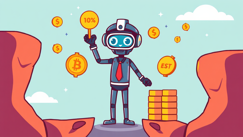 AI 투자 시 고려해야 할 리스크와 기회 (cartoon 스타일)