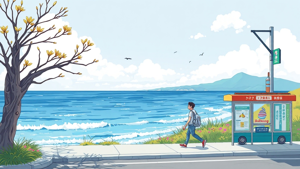 뚜벅이 여행, 떠나볼까요? (illustration 스타일)