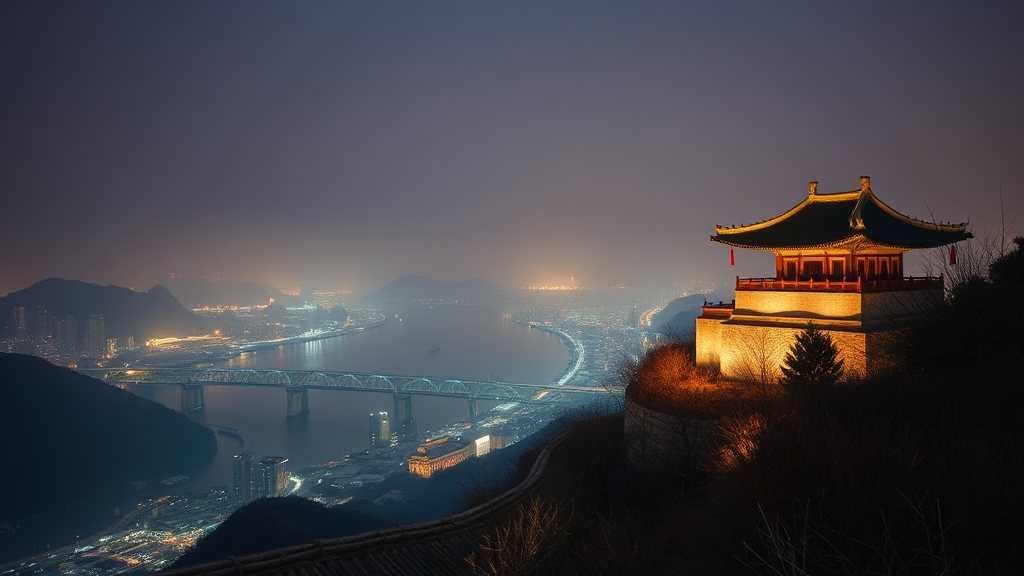 행주산성 야간 개장, 당신의 밤을 특별하게 만들 시간 (realistic 스타일)