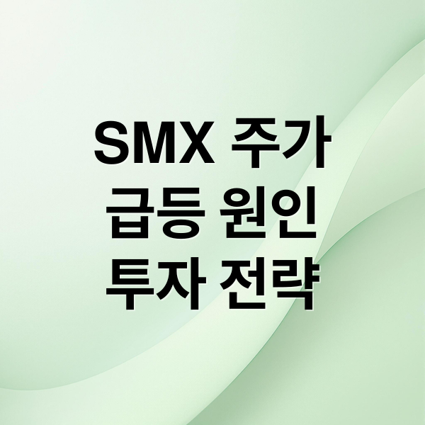 SMX 주가
급등 원인
투자 전략 (시큐리티 매터스 주가 투자 핵심 정보)